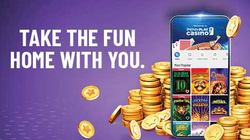 PENN Play Casino online logo with gold coins