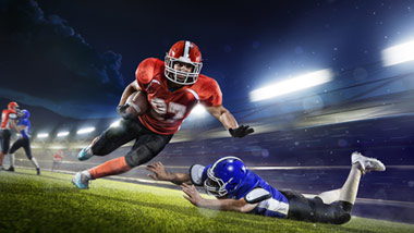 football game being played