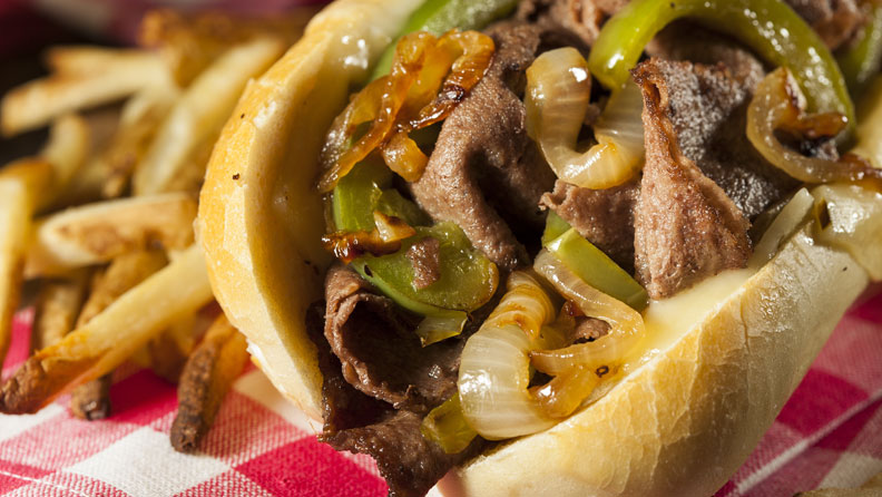 Cheesesteak and fries